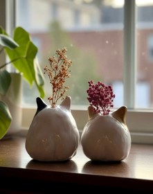 تصویر گلدان تزئینی گربه 