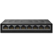 تصویر سوییچ 8 پورت گیگابیتی و دسکتاپ تی پی-لینک مدل LS1008G 8 port gigabit switch and desktop TP-Link model LS1008G