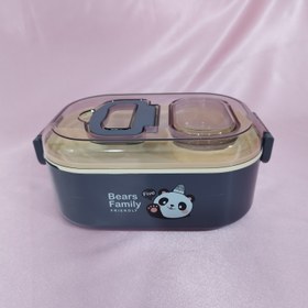 تصویر ظرف غذای خرسی استیل 