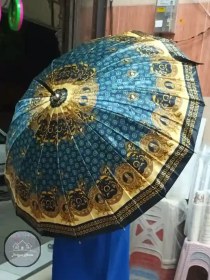 تصویر چتر گلدار طلایی 