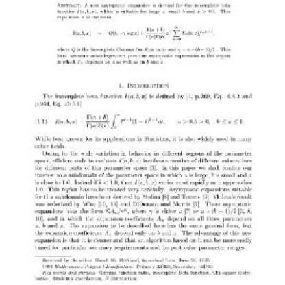 خرید و قیمت دانلود کتاب Asymptotic of incomplete beta function | ترب