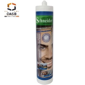 تصویر چسب سیلیکون سفید اشنایدر SCHNEIDER WHITE SILICONE SEALANT 310ML 
