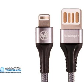 تصویر کابل (شارژ) تبدیل USB به لایتنینگ گوشی آیفون برند ولت آمپر 