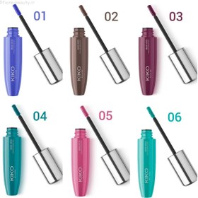 تصویر ریمل رنگی حجم دهنده ماکسی مود کیکو میلانو maxi mod colour mascara kiko Milano 