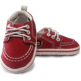 تصویر کفش نوزادی طرح مخمل گلدوزی قرمز کوکالو Cocalo Cocalo Red Velvet Baby Shoes