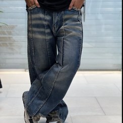 تصویر شلوار بگ کاستوم آبی 