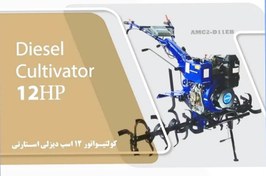 تصویر تیلر کولتیواتور استارتی گازوویلی گیربکسی ۱۲ اسب اگرو 