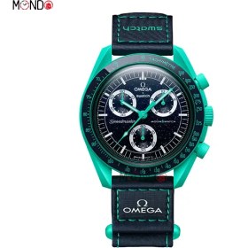 تصویر ساعت امگا و سواچ شفق قطبی OMEGA X Swatch Mission on Earth POLAR LIGHTS امگا ( Omega )