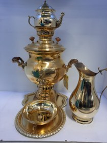 تصویر سماور و پاسماوری ۶ لیتر ذغالی 