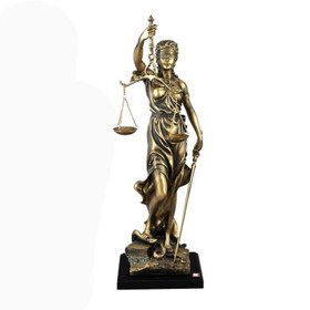 تصویر مجسمه دکوراتیو عدالت برنز متوسط گلدکیش مدل 4611 