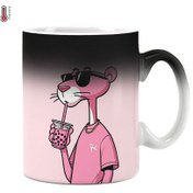 تصویر ماگ حرارتی راویتا طرح پلنگ صورتی کد 3535 با جنس سرامیک 