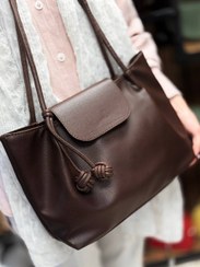 تصویر کیف زنانه آویز گره چرم پکه دار 