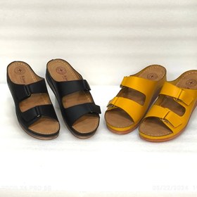 تصویر صندل طبی زنانه مشکی و صورتی سایز ۳۷ تا ۴۰ 