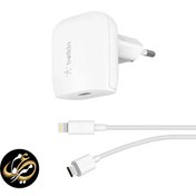 تصویر شارژر دیواری 20 وات بلکین مدل Belkin WCA003vf04WH 