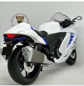 تصویر مدل خودرو سوزوکی هایابوسا GSX R1300 1:9 DIECAST – موتورسیکلت پریمیوم چراغدار از ترکیه MotoGarage 