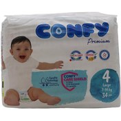 تصویر پوشک بچه پریمیوم سایز 4 لارج 34 عددی ـ کانفی 