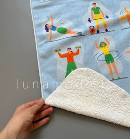 تصویر حوله باشگاهی ( زیرانداز باشگاهی ) طرح fitness 