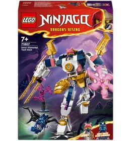 تصویر ست اسباب بازی ماجرایی 71807 NINJAGO با ربات تکنولوژی عنصر سُرا، شامل شخصیت قابل تنظیم و مینی‌فیگور سُرا، هدیه‌ای مناسب برای نینجاها و کودکان برند lego Ninjago Sora’S Elemental Tech Mech, Adventure Toy Set For Kids With Customisable Figure And Sora Minifigure, Ninja Gift For Boys