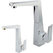 تصویر شیر ظرفشویی کسری مدل کنکورد رنگ کروم و سفید طلایی 