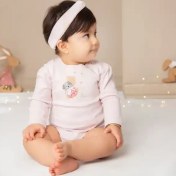 تصویر زیردکمه آسین بلند ساده Violet دانالو Danaloo baby romper code:29106