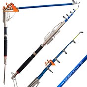 تصویر چوب ماهیگیری اتوماتیک تلسکوپی طول ۲.۷۰ متر 