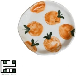 تصویر بشقاب سرامیکی دستساز پرتقال 