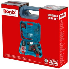 تصویر کیت دریل شارژی RS-8613 رونیکس (19 پارچه) Cordless drill kit RS-8613 ronix