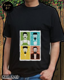 تصویر تیشرت هنری و سینمایی سریال بریکینگ بد Breaking Bad - سورمه ای / L Art Minimal Tshirt Breaking Bad Series