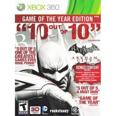 Batman arkham city xbox outlet 360