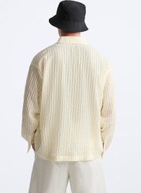 تصویر پیراهن اورجینال مردانه برند زارا STRIPED TEXTURED SHIRT 