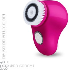 تصویر فیس براش چرخشی رنگ صورتی مدل F600 طرح دو براش اورکلین کیوت اسکین 