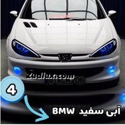 تصویر کاسه چراغ جلو اسپرت پژو 206 مدل BMW آبی ابرو سفید(سفارشی 10 روزه) 