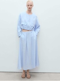 تصویر کوتون کراپ جیب‌دار - مانگو - MANGO - اورجینال- 924816896 