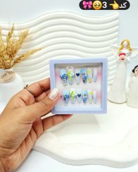 تصویر پک اختصاصی کامل ناخن مصنوعی طرح فانتری کیوت با چسپ ناخن دو طرفه (کیفیت تضمینی ) - 3 