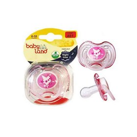 تصویر پستانک فندقی شب تاب بیبی لند مناسب نوزادان از بدو تولد تا 6 ماهگی کد 480 Baby Land Night time Hazelnut Pacifier 0-6 Months Code 480