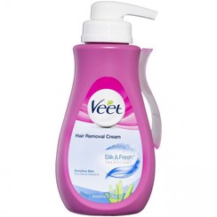 تصویر کرم موبر بدن پوست های حساس ویت Veet Silk and Fresh حجم 400 میلی لیتر 