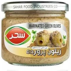 تصویر سحر زیتون پرورده شیشه 310گ 