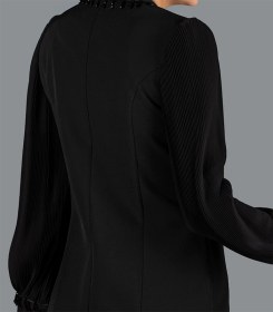 تصویر کت بلند آستین پلیسه کد 2618 