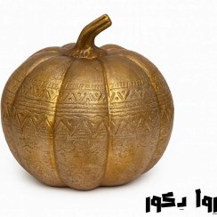 تصویر مجسمه دکوری مینیمال مدل کدو حلوایی سولان 