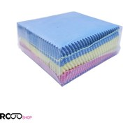 تصویر بسته 100 عددی دستمال عینک ساده، ارزان و از جنس پارچه ای مدل 992071 