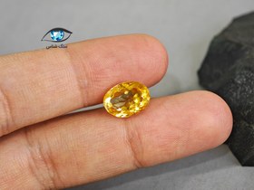 تصویر سنگ سیترین بیضی 4.5 قیراط 