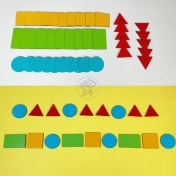 تصویر پک اشکال هندسی مگنتی چوبی 