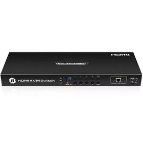 تصویر سوئیچ کی وی ام 8 خروجی اتومات HDMI+USB لایمستون مدل LS-HK0801 LimeStone LS-HK0801 HDMI+USB 8 Port Automatic KVM Switch