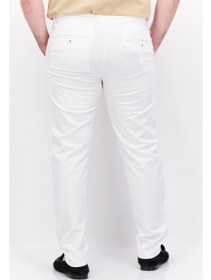 تصویر شلوار کتان مردانه با فیت معمولی، سفید برند sorbino Men Regular Fit Solid Chino Pants, White