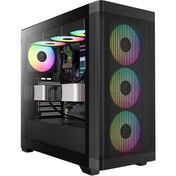 تصویر کیس کامپیوتر گیم دیاس Athena M3 ARGB Mid Tower مشکی Gamdias Athena M3 ARGB Mid Tower Black Computer Case