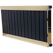 تصویر رادیاتور دکوراتیو برند کیمیا سری پلاس مشکی طلایی 