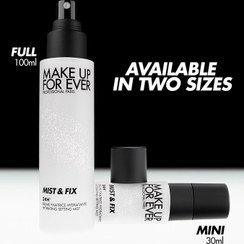 تصویر اسپری فیکس میست اند فیکس میکاپ فوراور اصل 100 میل MIST & FIX Fixative spray Make up for ever 