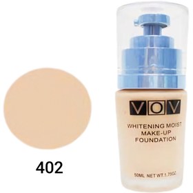 تصویر کرم پودر روشن کننده vov حجم 50 میلی لیتر - شماره 403 WHITING MOIST MAKE_UP FOUNDATION