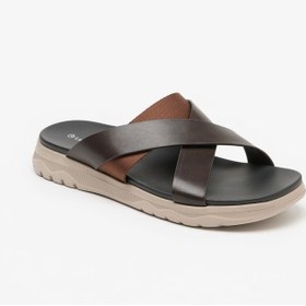 تصویر صندل مردانه با بندهای متقاطع و ساده برند le confort Men Solid Criss Cross Strap Sandals