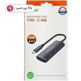 تصویر هاب TYPE-C دی نت مدل Multi-Function با 4 پورت USB3.0 